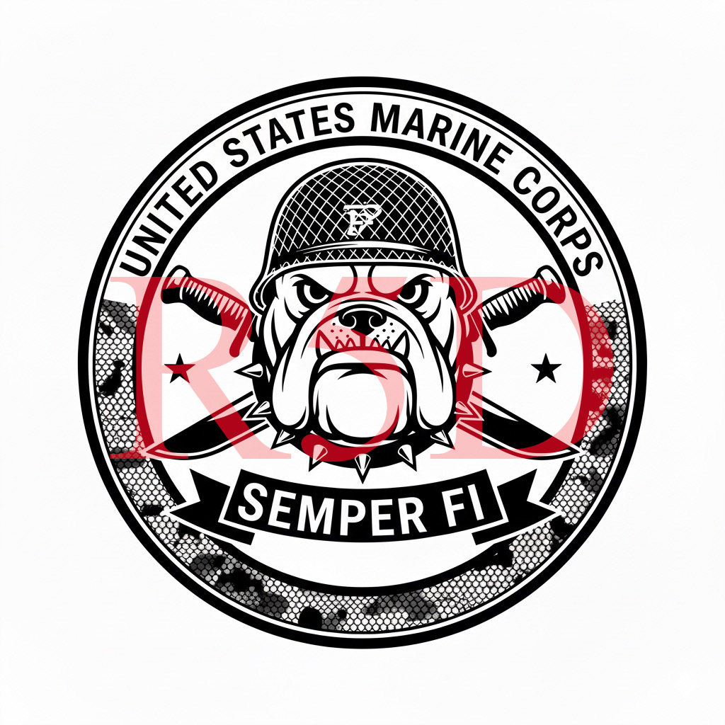 Marine Corps Mascot Decal Cut File, Bulldog SVG, PNG, pdf, jpg, Semper Fi Digital File