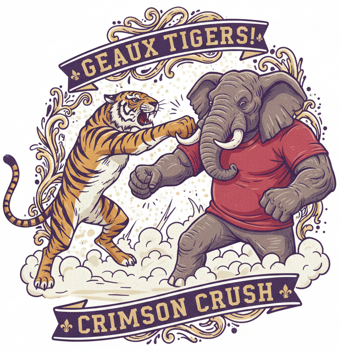 GEAUX TIGERS! Crimson Crush! Digital PNG