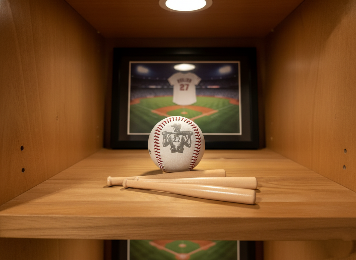 Personalized Baseball with Bat Stand, Perfect for Baseball Awards