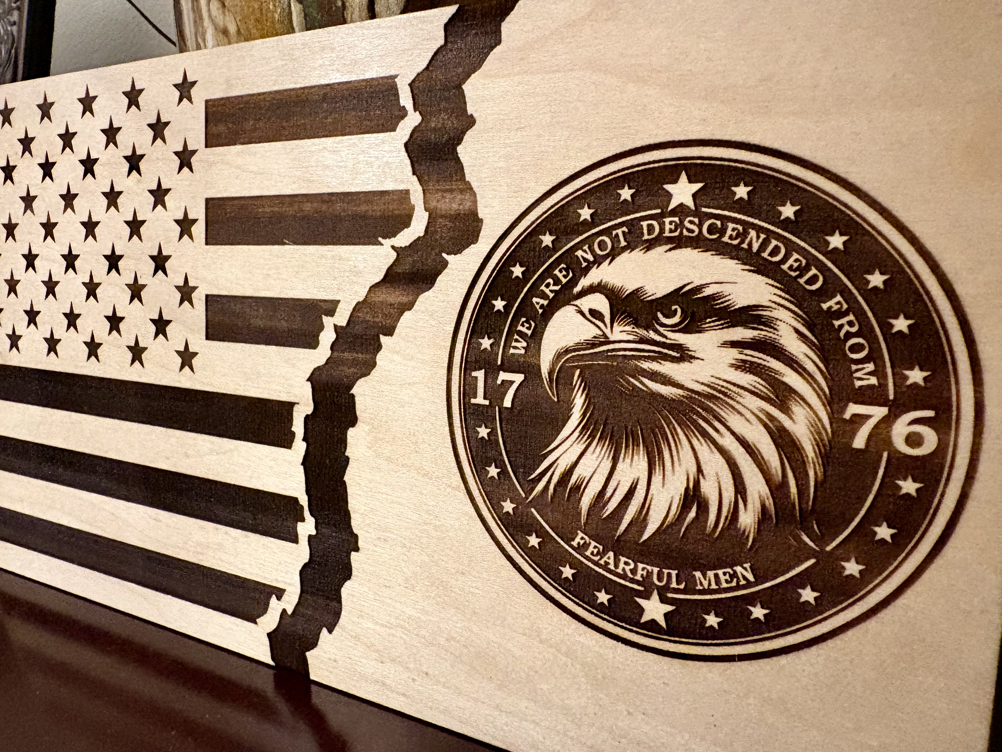 Descended From Fearful Men, Eagle, 1776, Digital File