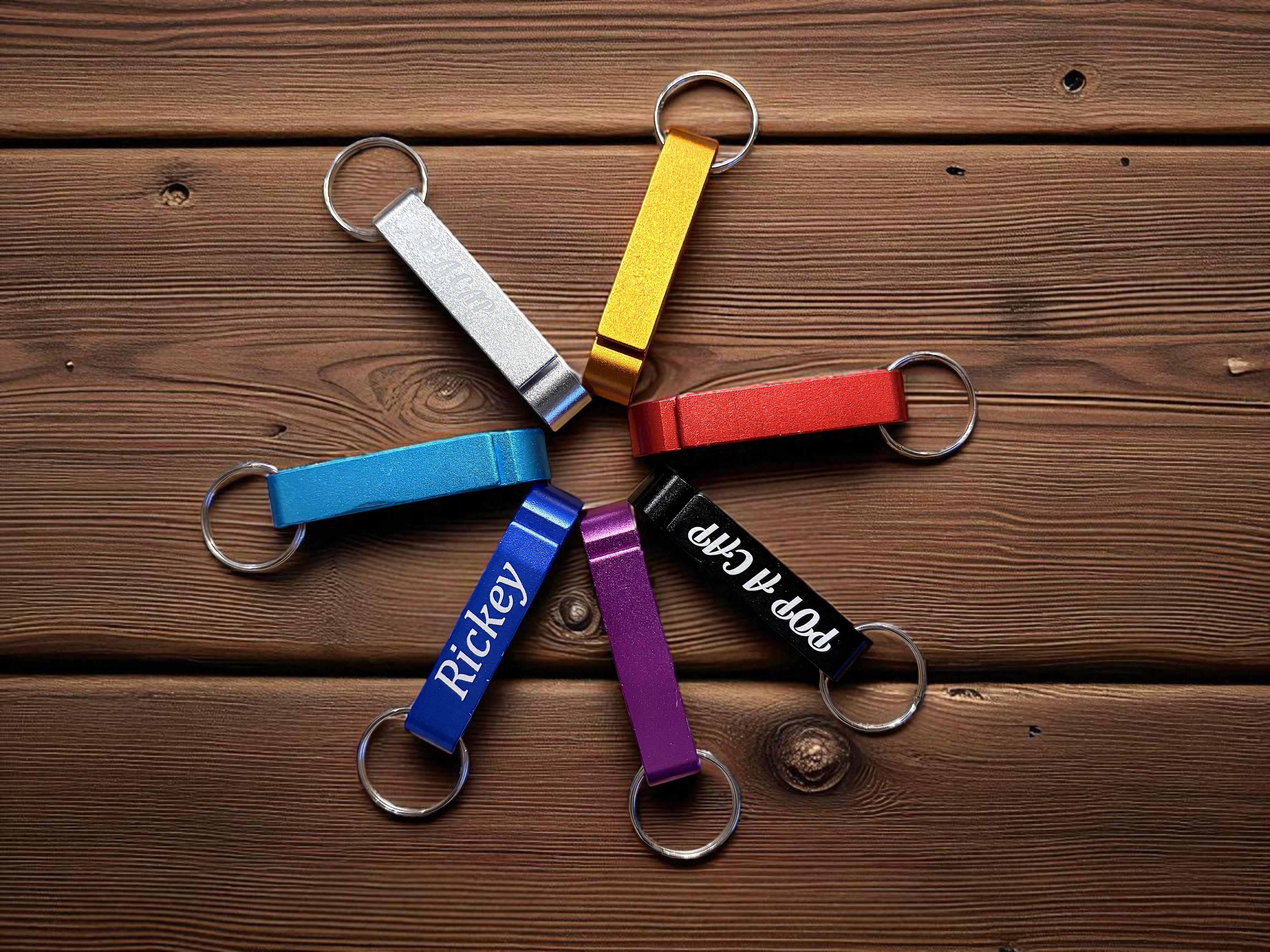 Personalized Keychain Bottle Opener, Custom Engraved Gift
