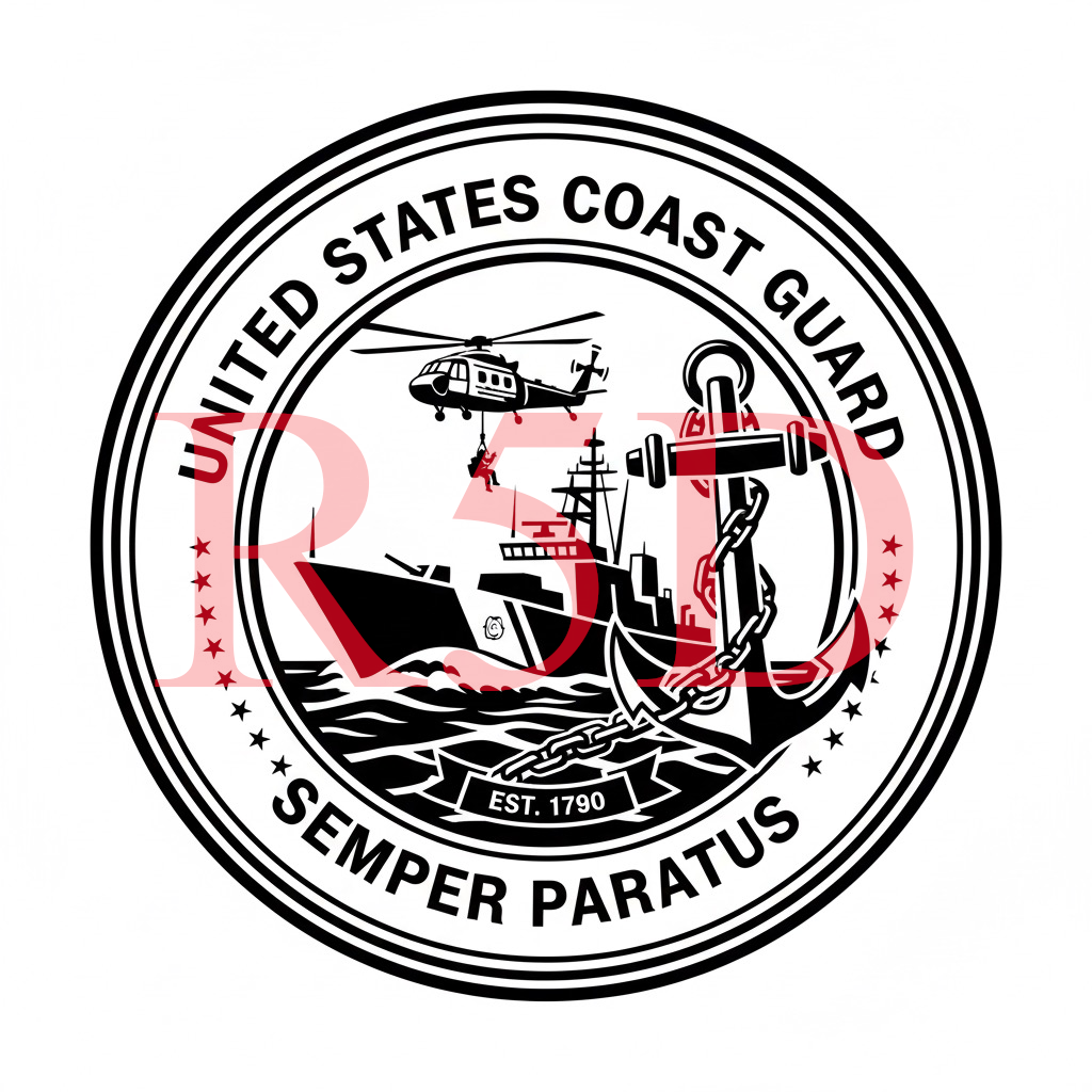 Coast Guard Bundle 4 Pack, USCG Logo Digital Files, SVG, PNG, pdf, jpg, Semper Paratus