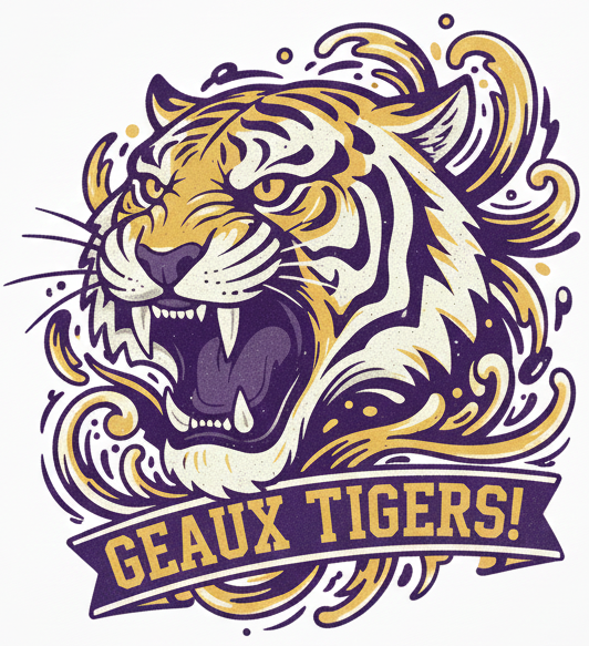 Geaux Tigers DTF File