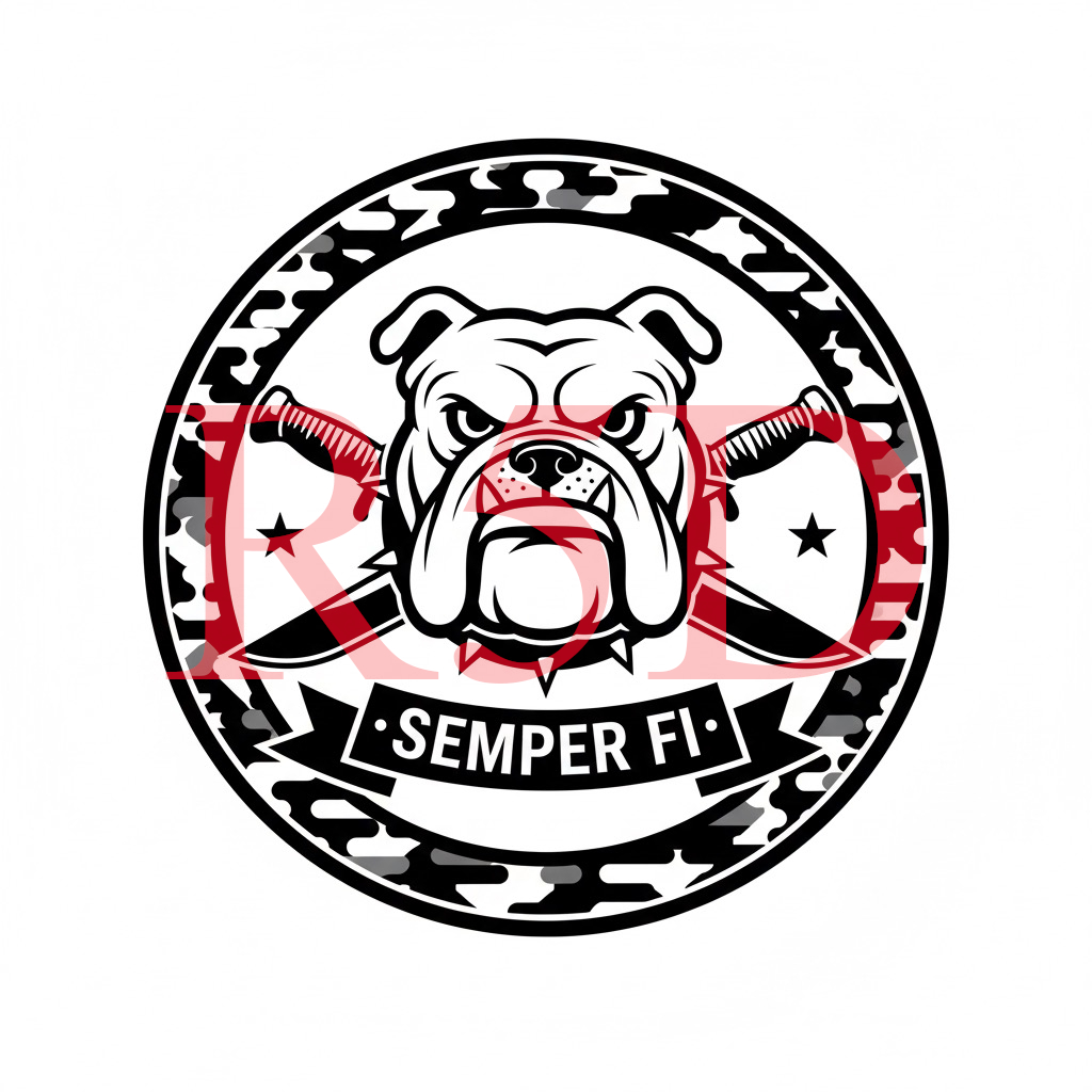 Marine Corps Mascot Decal Cut File, Bulldog SVG, PNG, pdf, jpg, Semper Fi Digital File