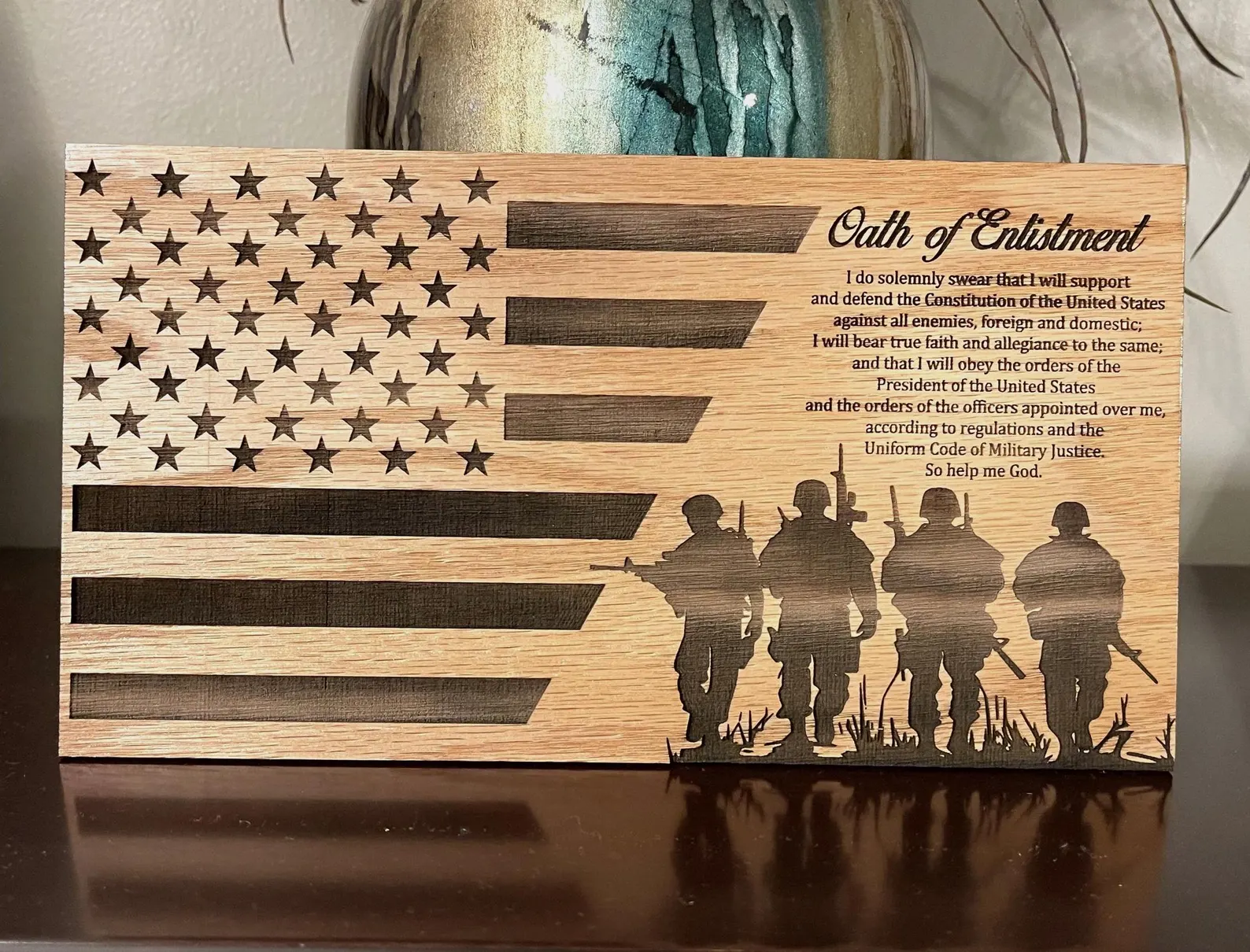 Military Oath Of Enlistment Flag Digital File