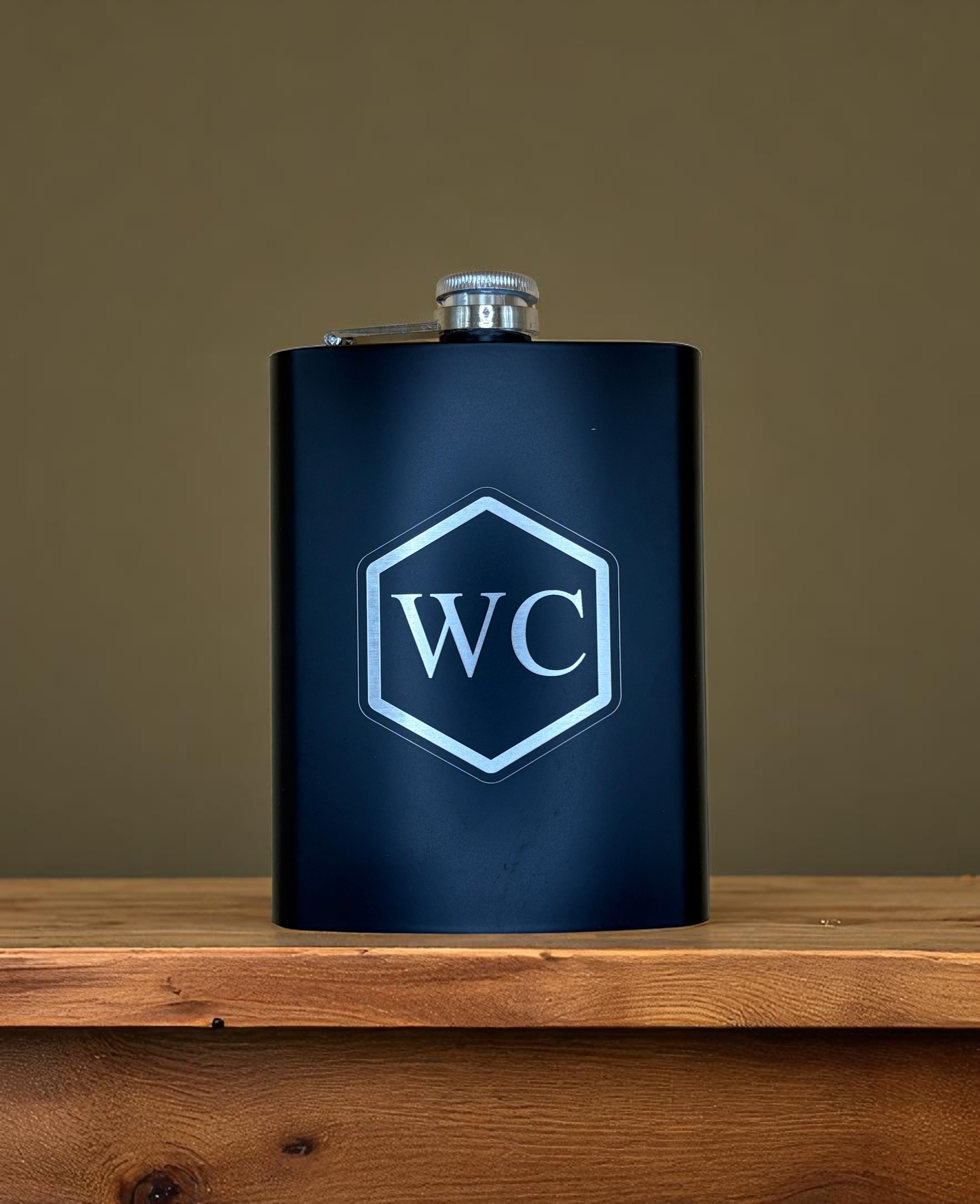 Laser Engraved Flask