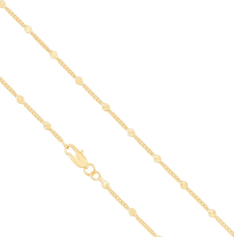 18K paauksuota grandinėlė. 55cm.