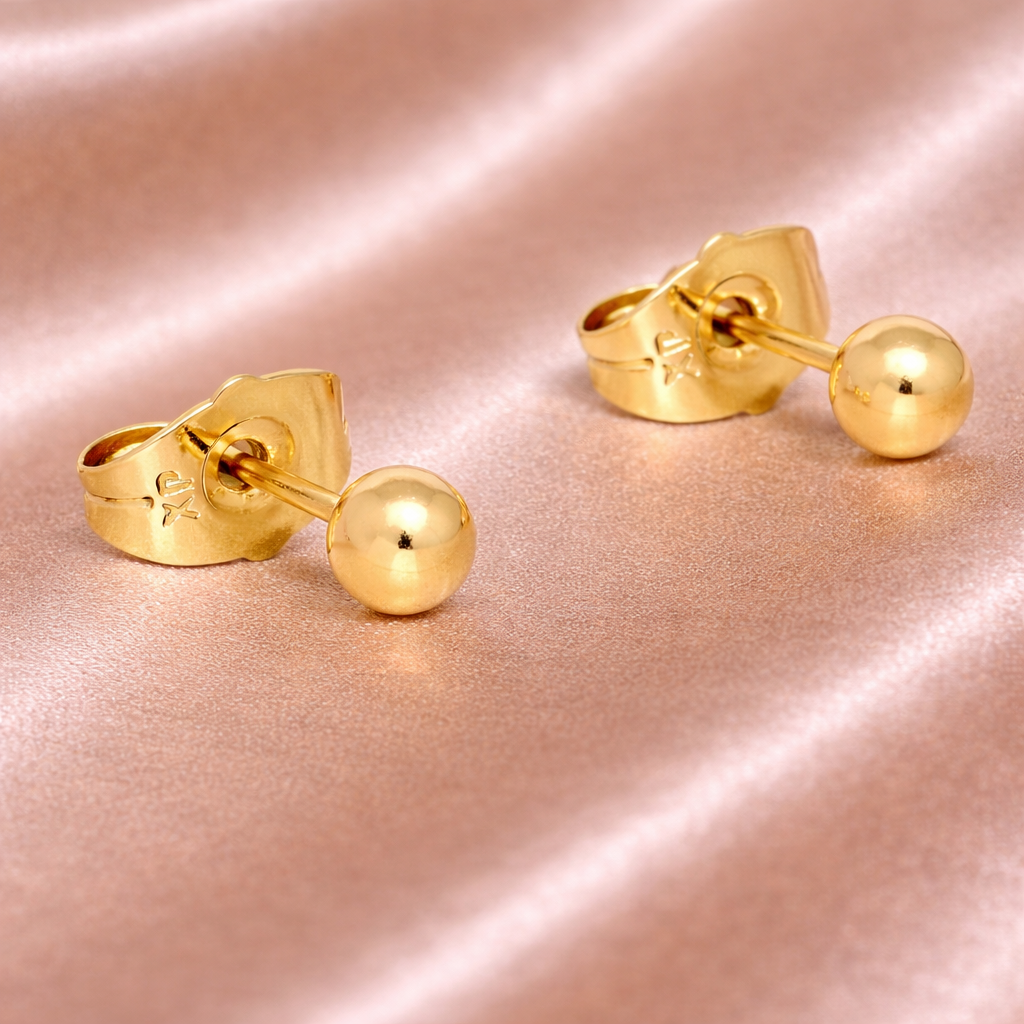 Medicininio 18K aukso auskarai