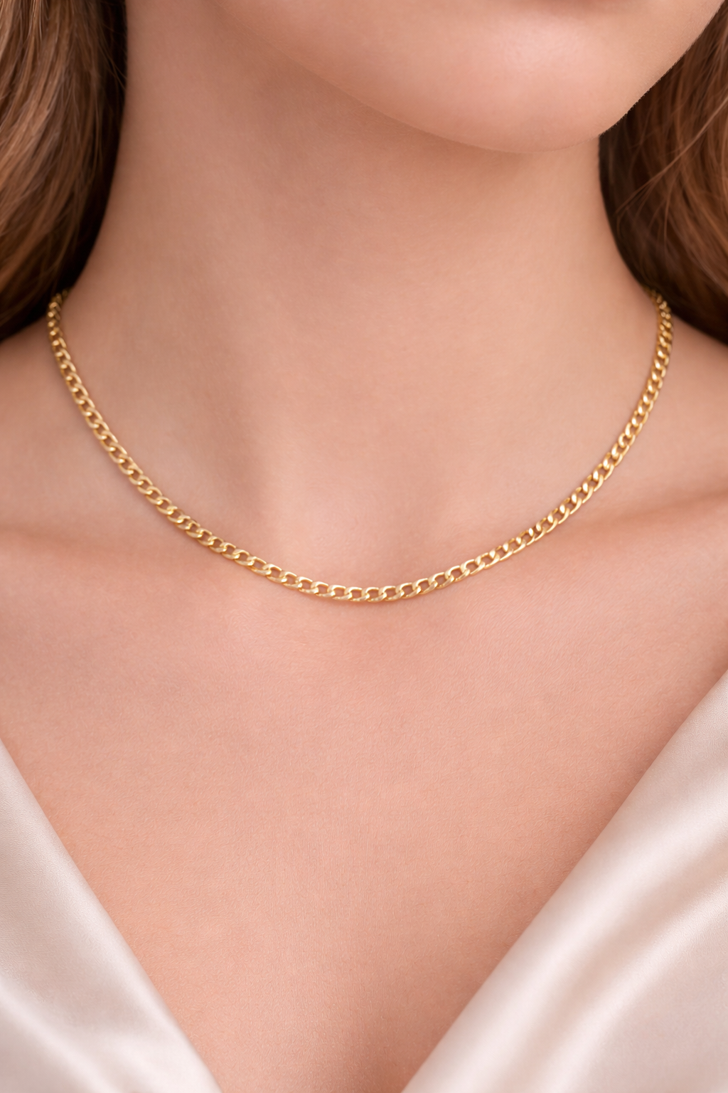 Medicininio 18K aukso grandinėlė. 50cm.