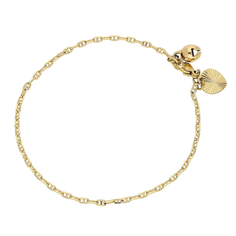 Medicininio 18K aukso minimalistinė apyrankė, 18.5cm.