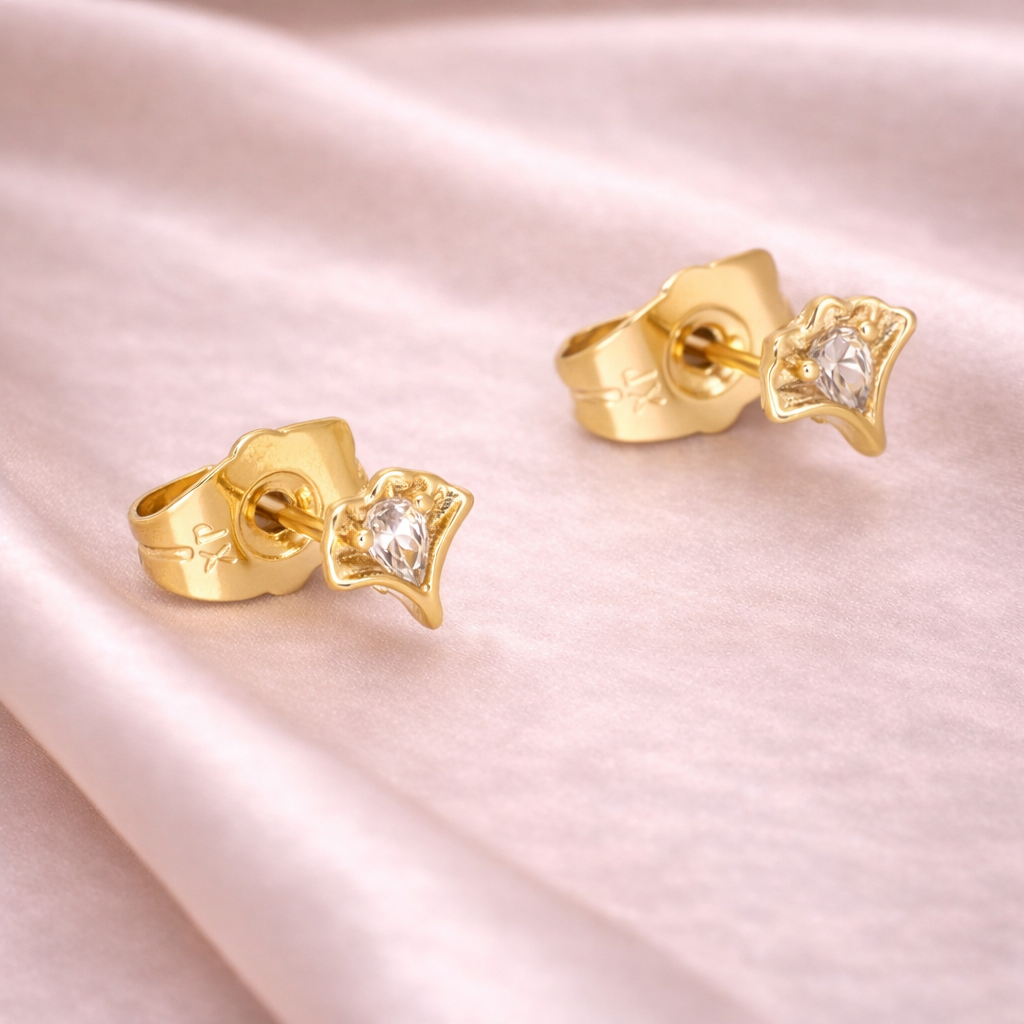 Medicininio 18K aukso auskarai