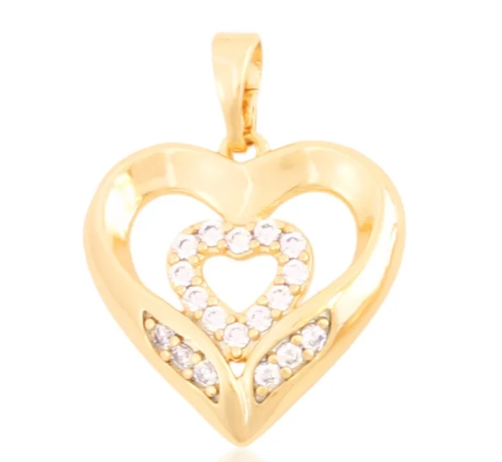 Medicininio 18K aukso širdelės pakabukas