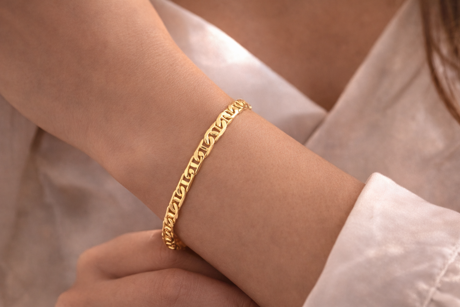 18K medicininio aukso apyrankė. 22cm.