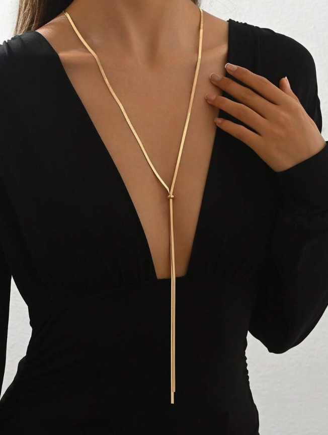 Medicininio 14K aukso ilga grandinėlė