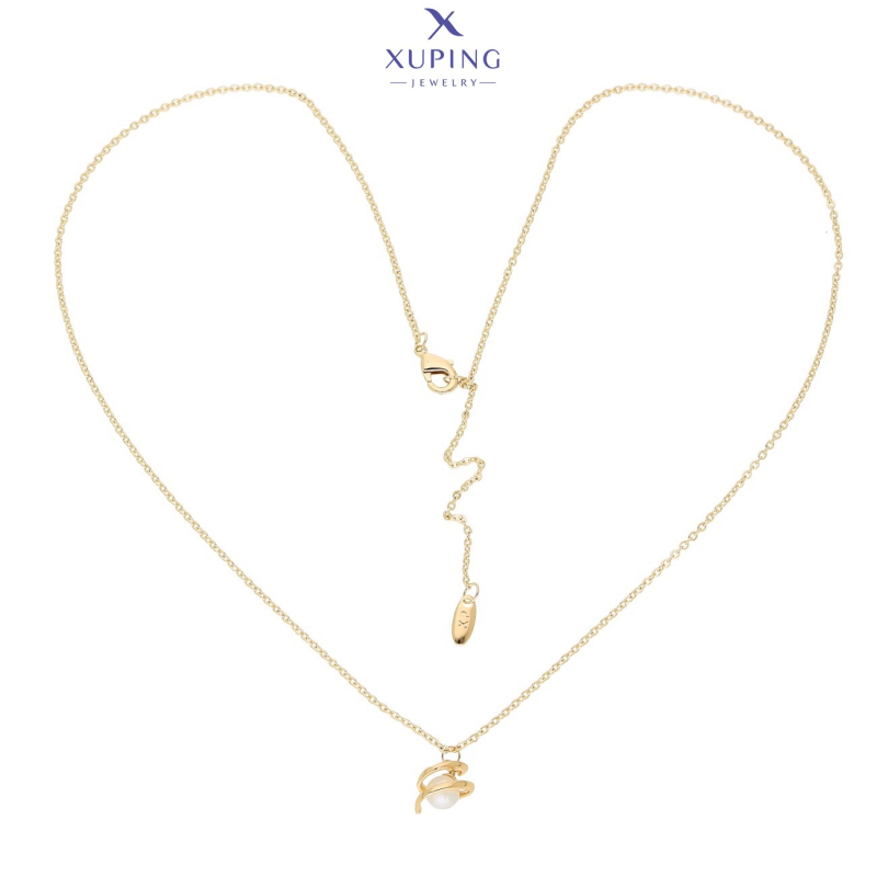 18K medicininio aukso grandinėlė su perlu. 45cm.+5cm.