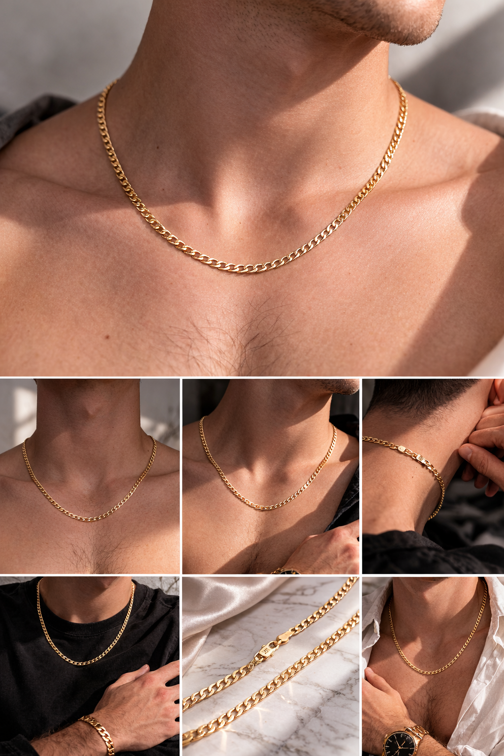 Medicininio 18K aukso grandinėlė. 50cm.