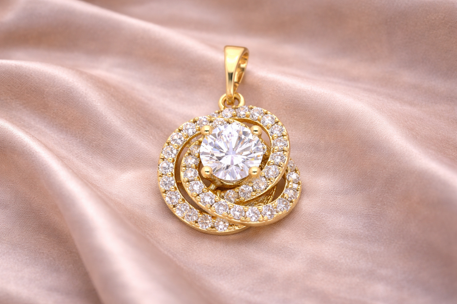 Medicininio 18K aukso pakabukas su cirkoniais