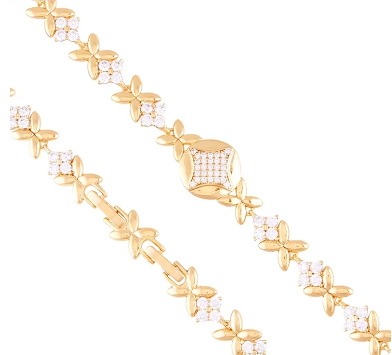 18K paauksuota apyrankė su cirkoniais