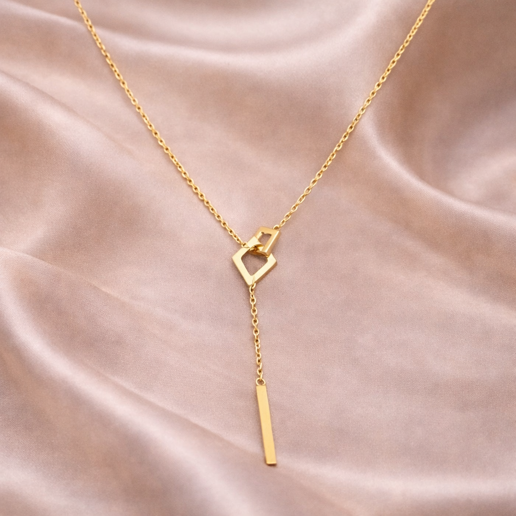 Medicininio 14K aukso geometrinė grandinėlė