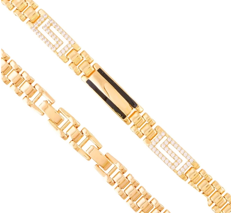 18K paauksuota graikiško stiliaus grandinėlė