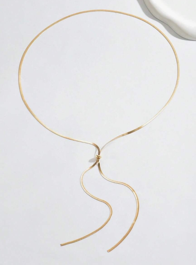 Medicininio 14K aukso ilga grandinėlė