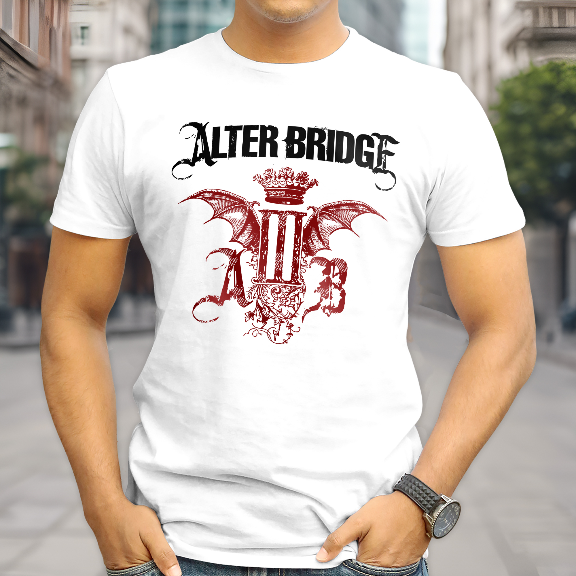 T-shirt Alter Bridge "AB III" – Design Gótico