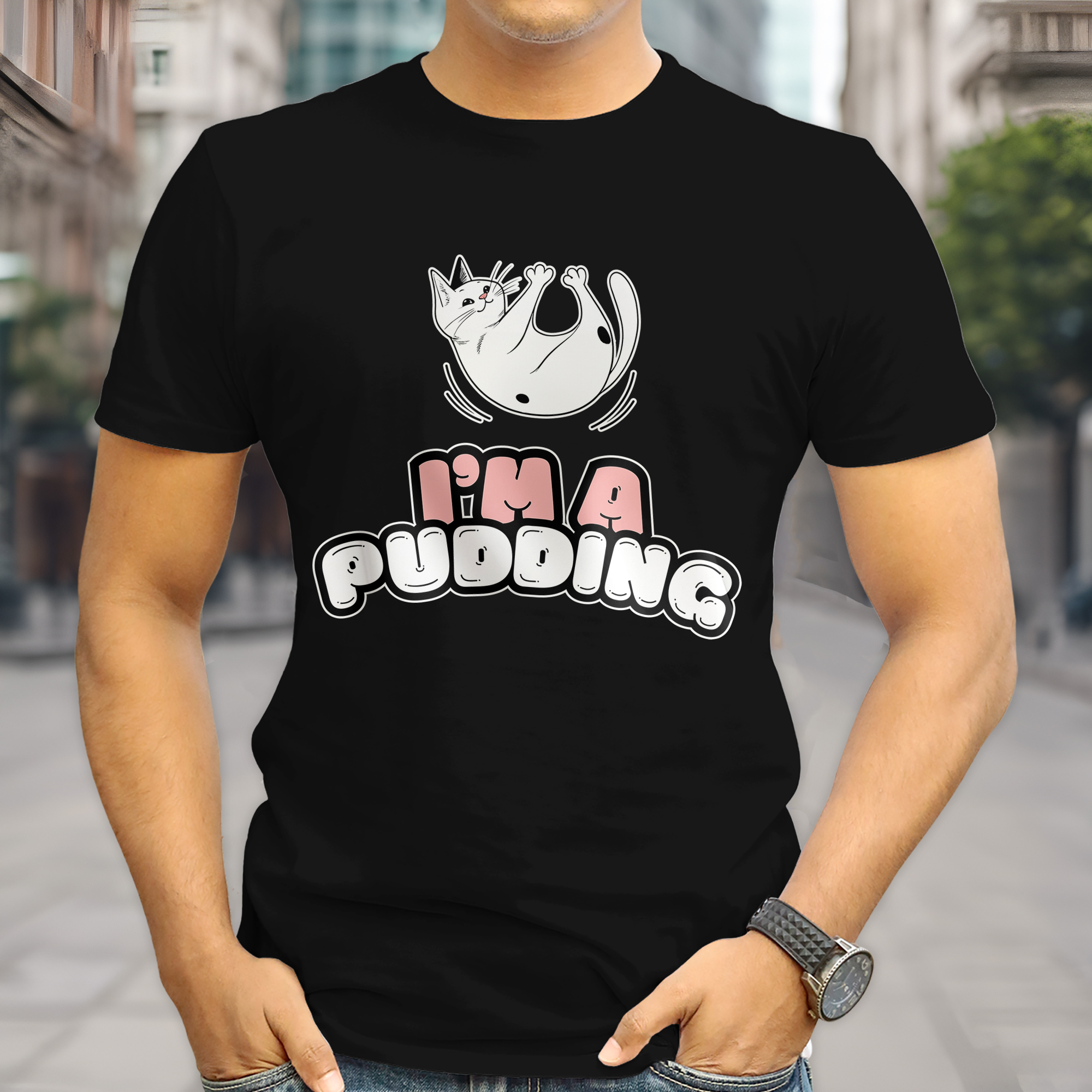 I'm a Pudding – Gato Divertido (Estilo Kawaii)