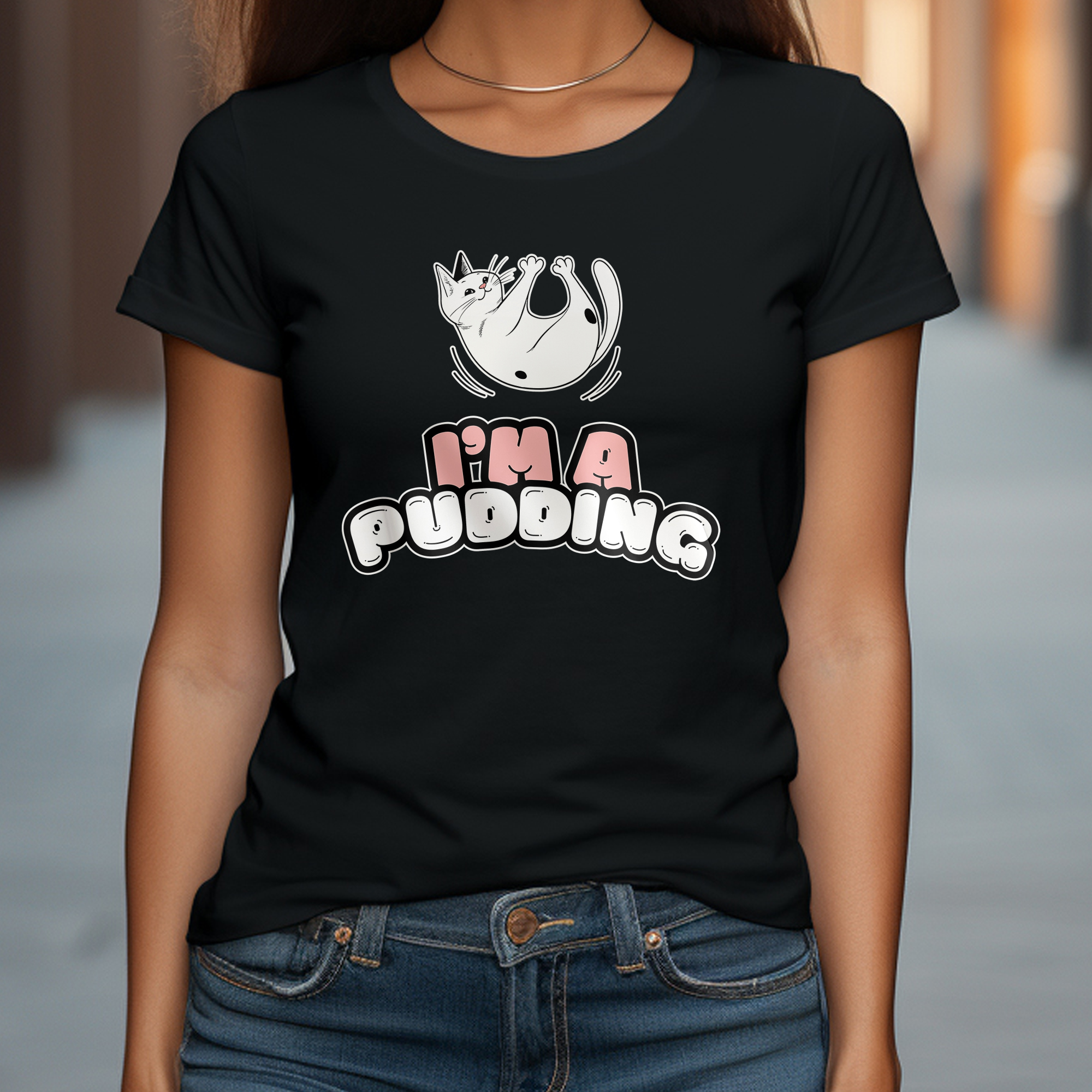 I'm a Pudding – Gato Divertido (Estilo Kawaii)