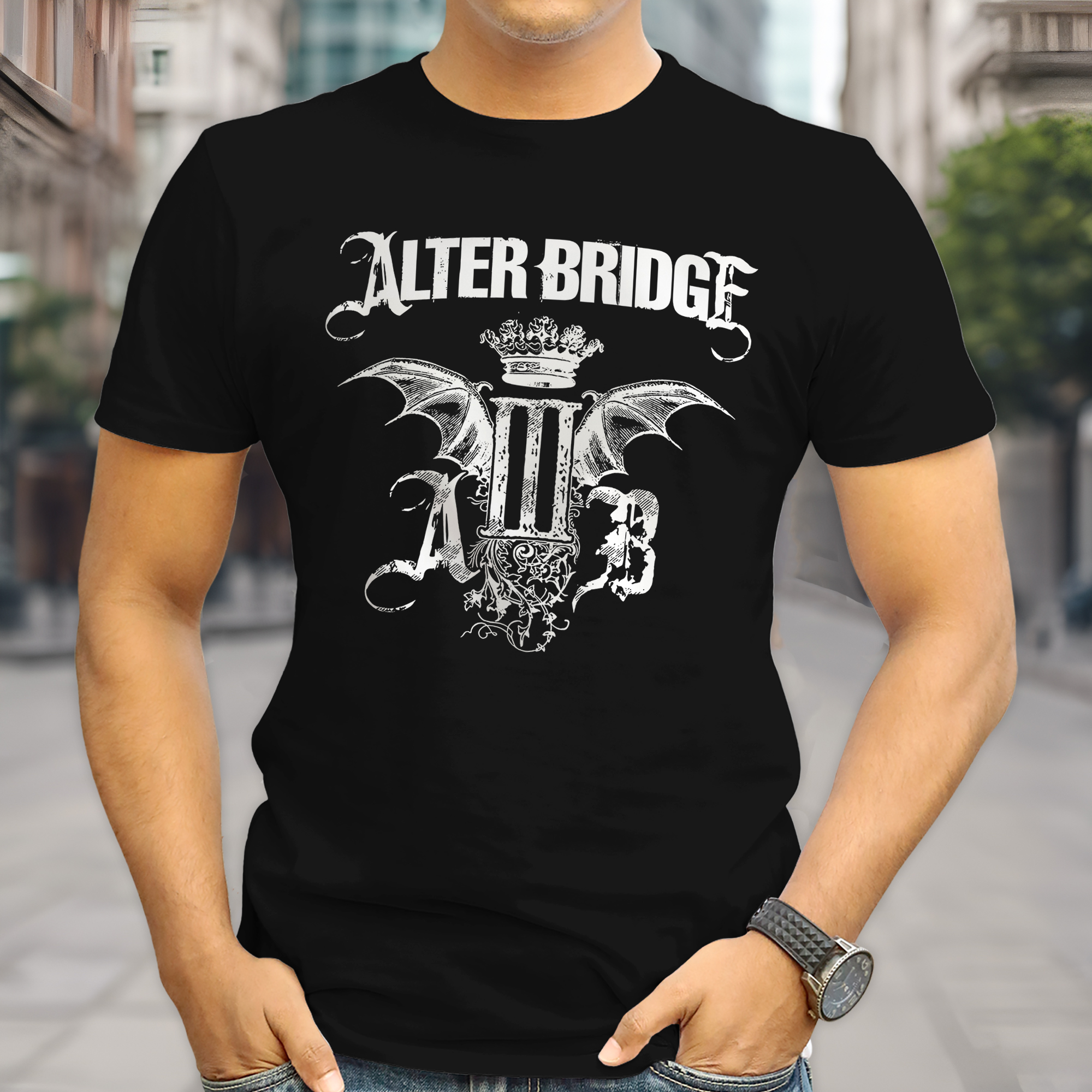 T-shirt Alter Bridge "AB III" – Design Gótico