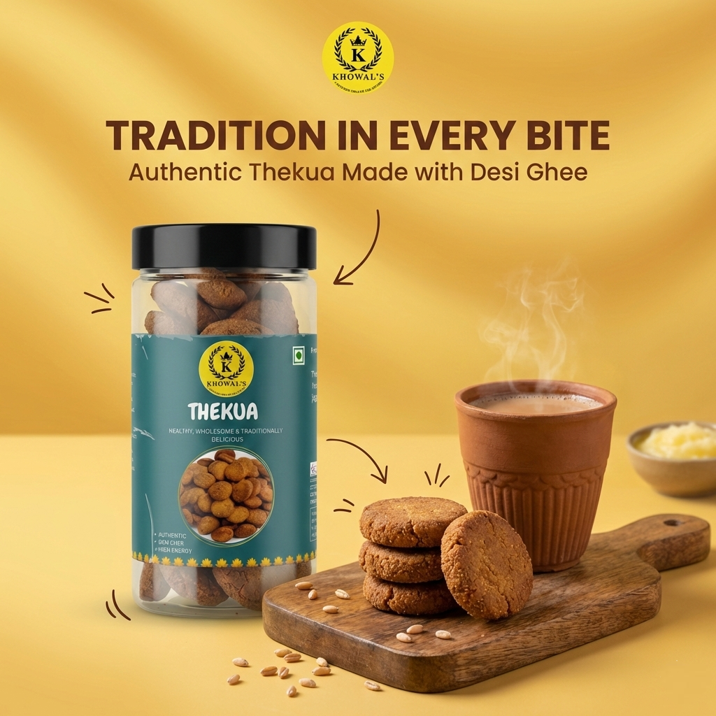 Thekua & Atta Laddu Combo - Traditional Snacks made in Desi Ghee