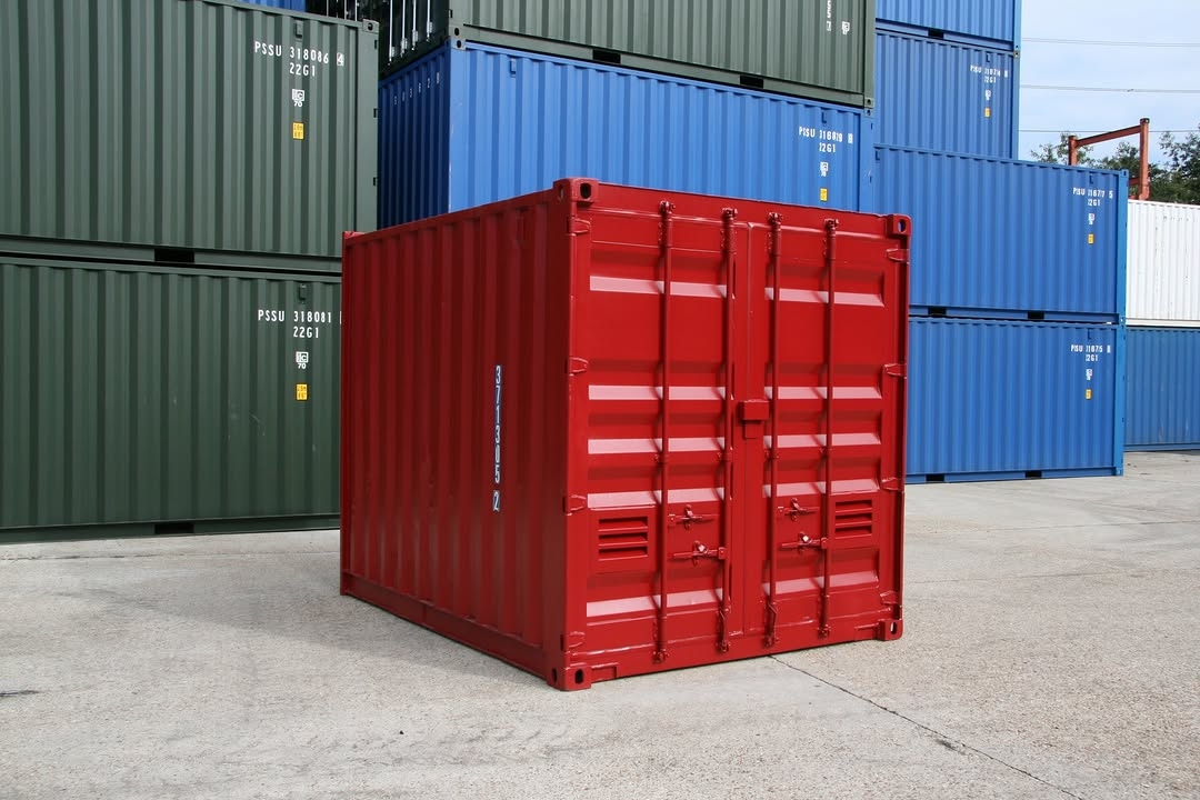 8ft Red Shipping Container