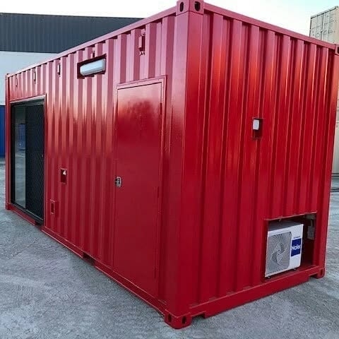 Red Shipping Container Office