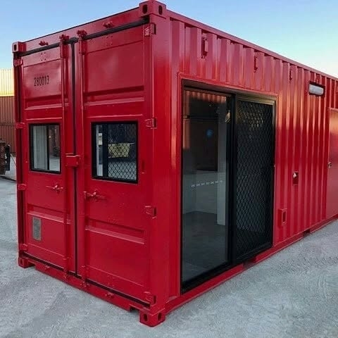 Red Shipping Container Office