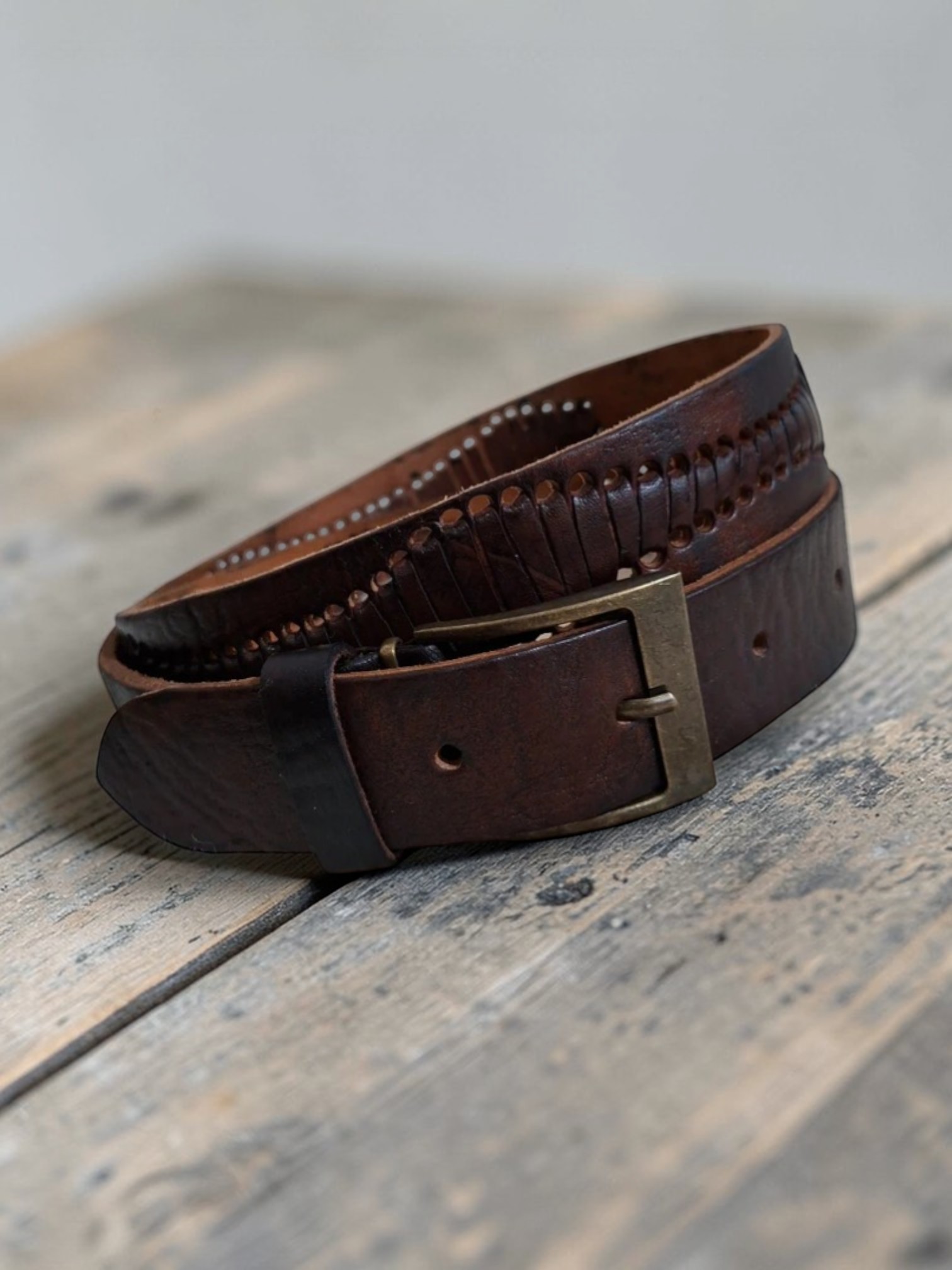 Ceinture en cuir marron