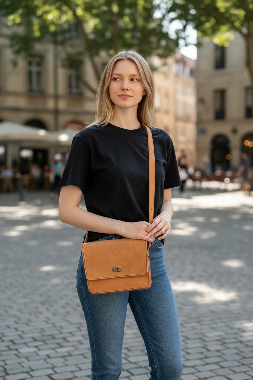 Sac bandoulière en cuir