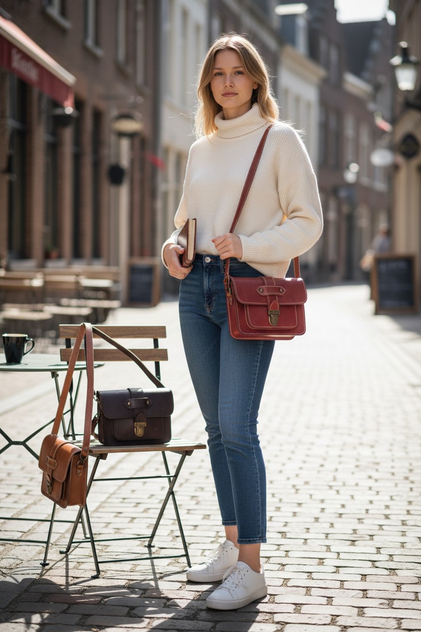 Sac bandoulière en cuir