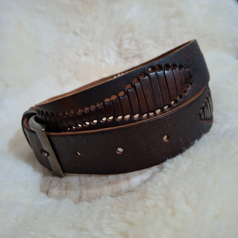 Ceinture en cuir marron