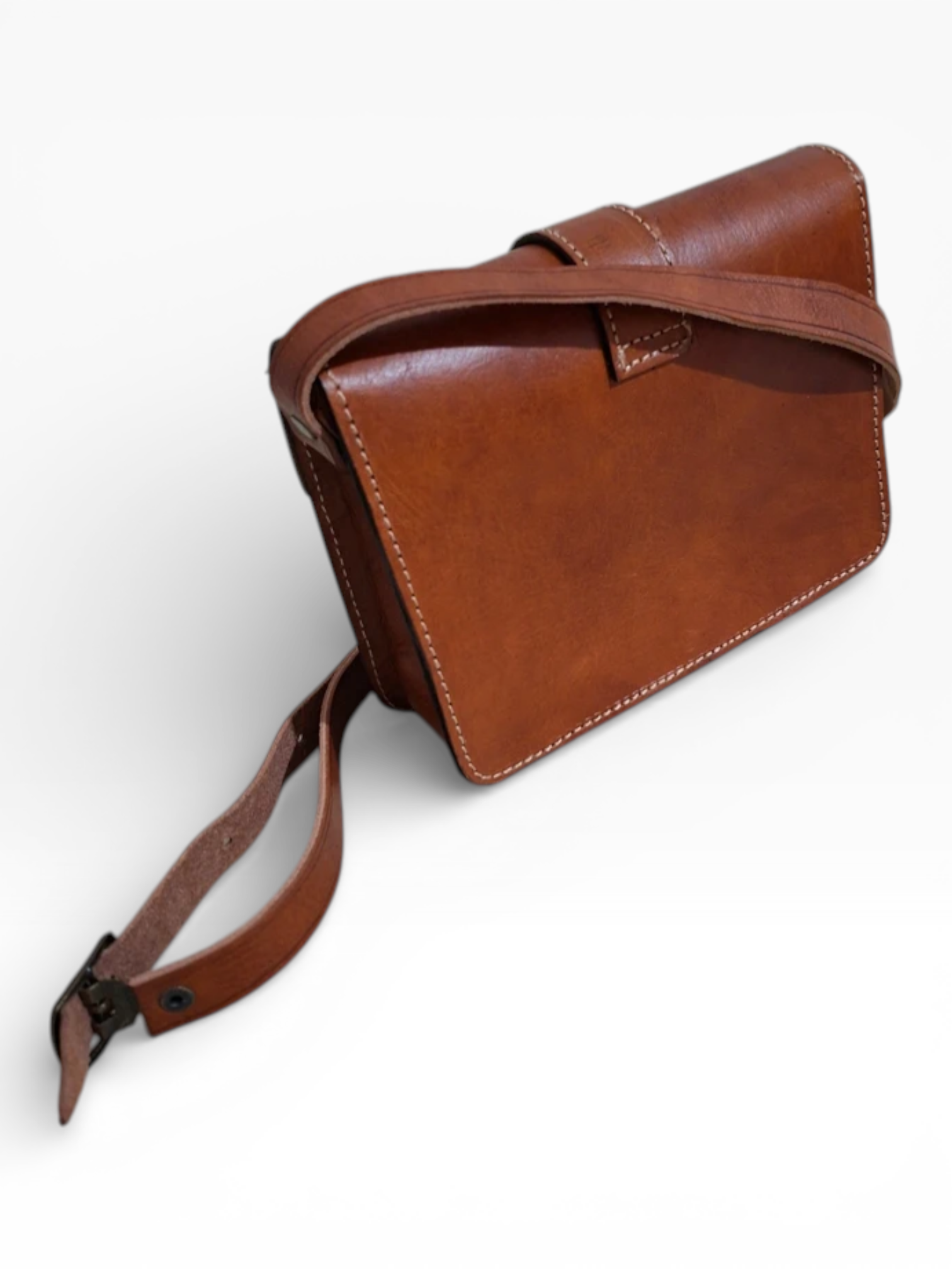 Sacoche en cuir marron