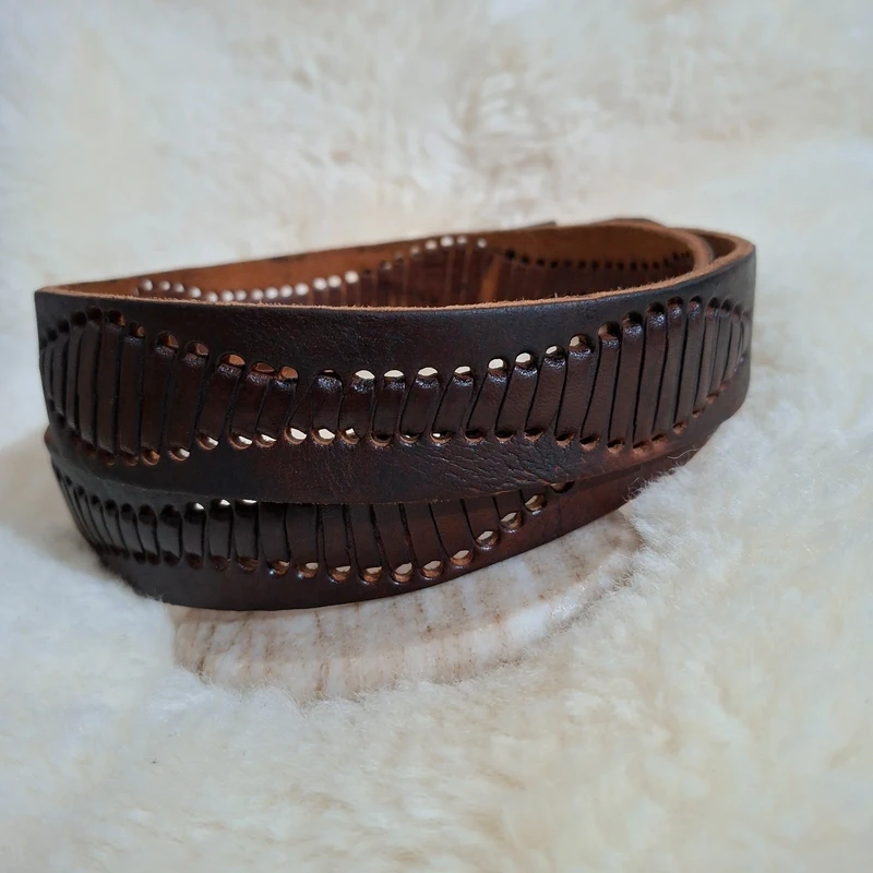 Ceinture en cuir marron