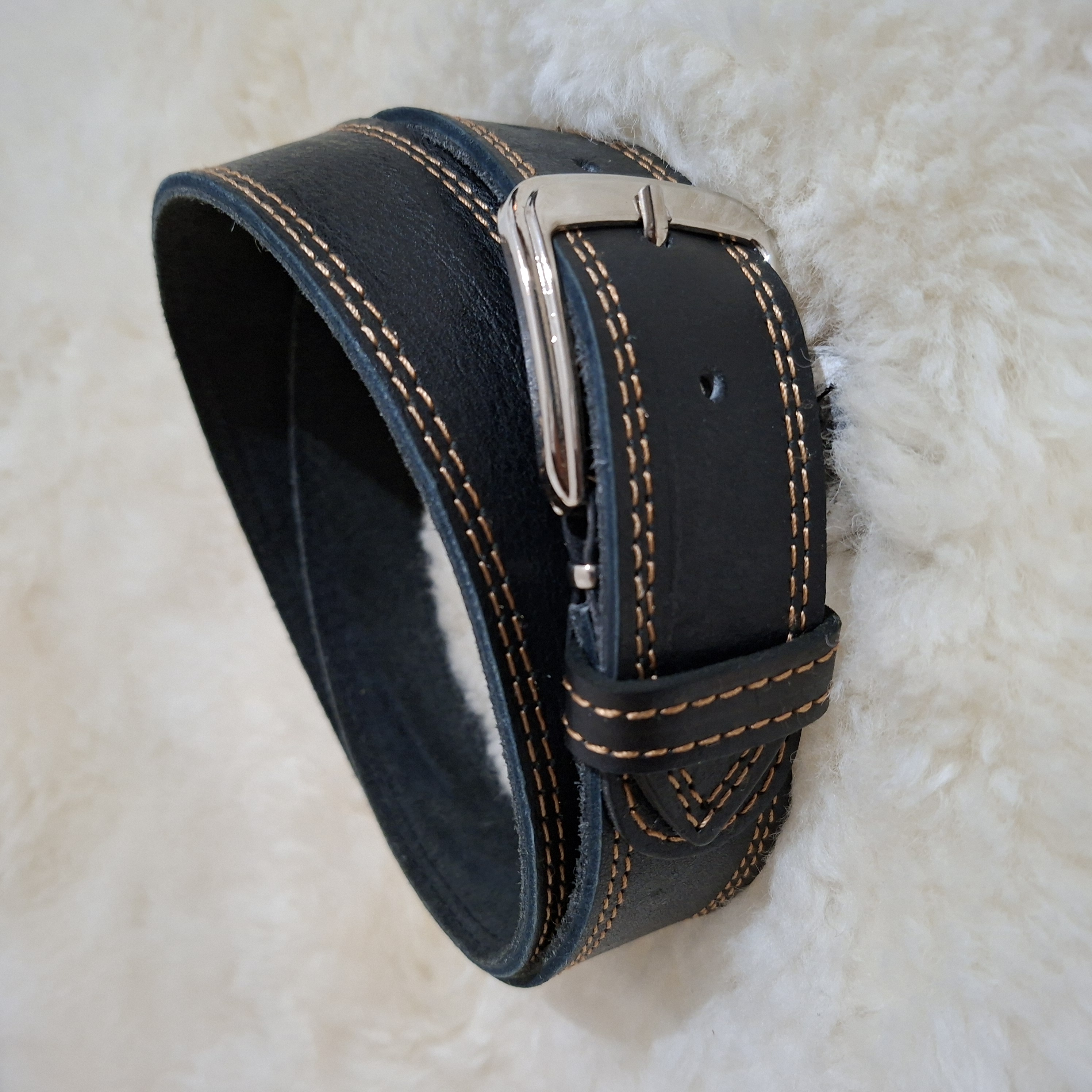 Ceinture en cuir noir
