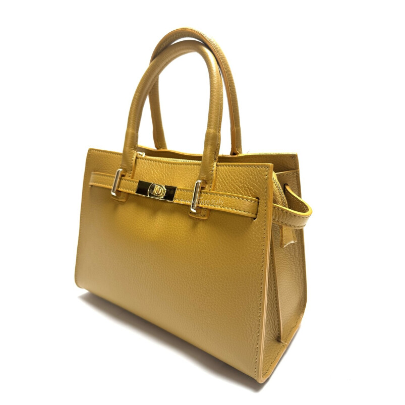 Sac à main pour femme en cuir véritable avec bandoulière amovible.