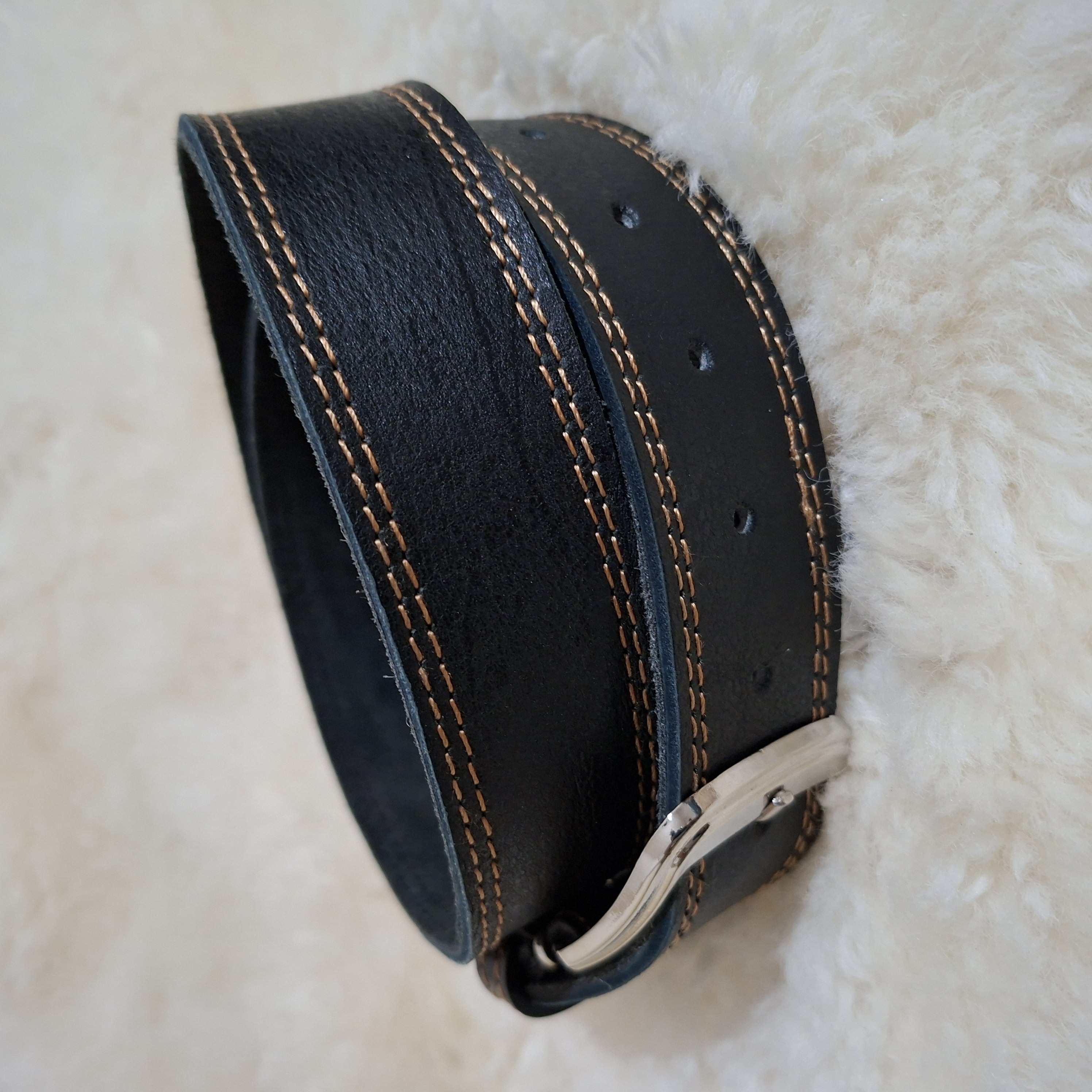 Ceinture en cuir noir