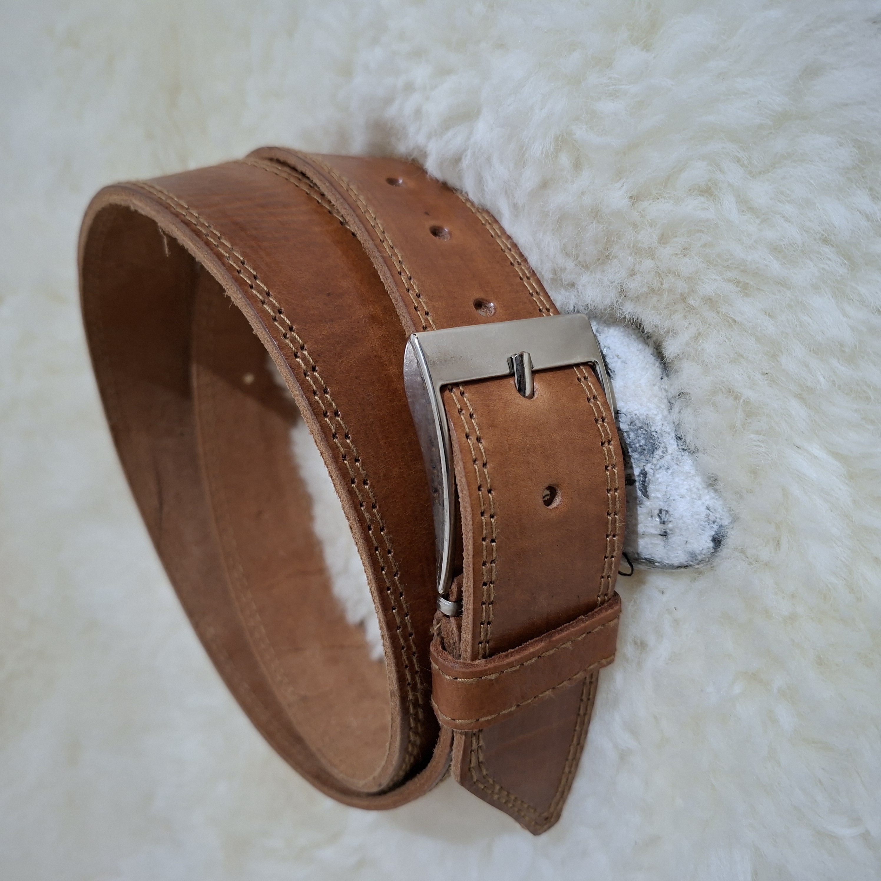 Ceinture en cuir marron