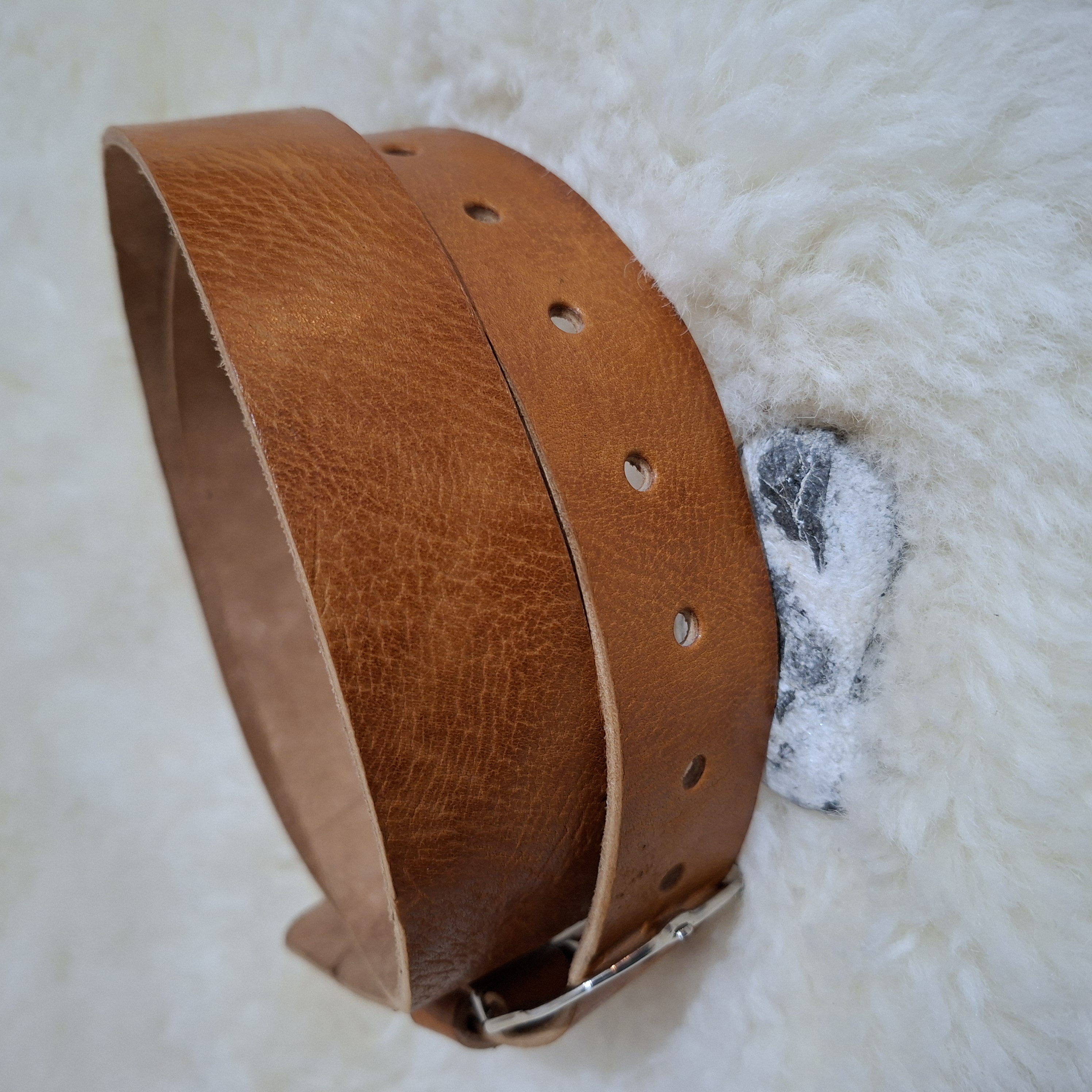Ceinture en cuir authentique artisanal naturel