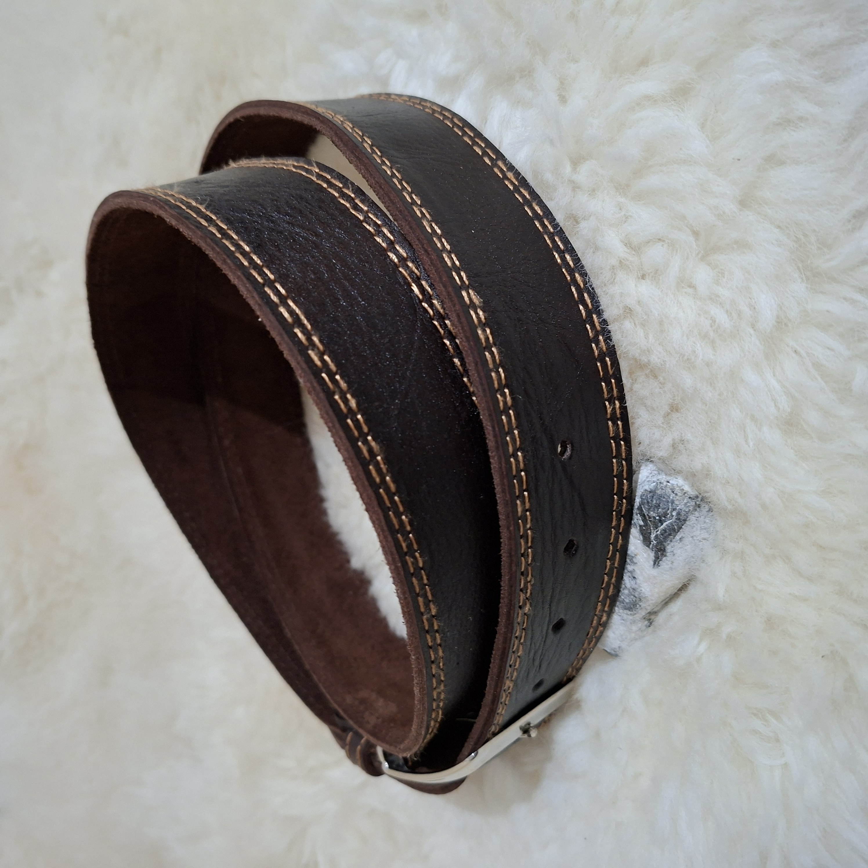 Ceinture en cuir artisanal authentique fait a la main 