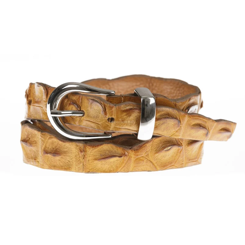 Ceinture en cuir crocodile authentique 
