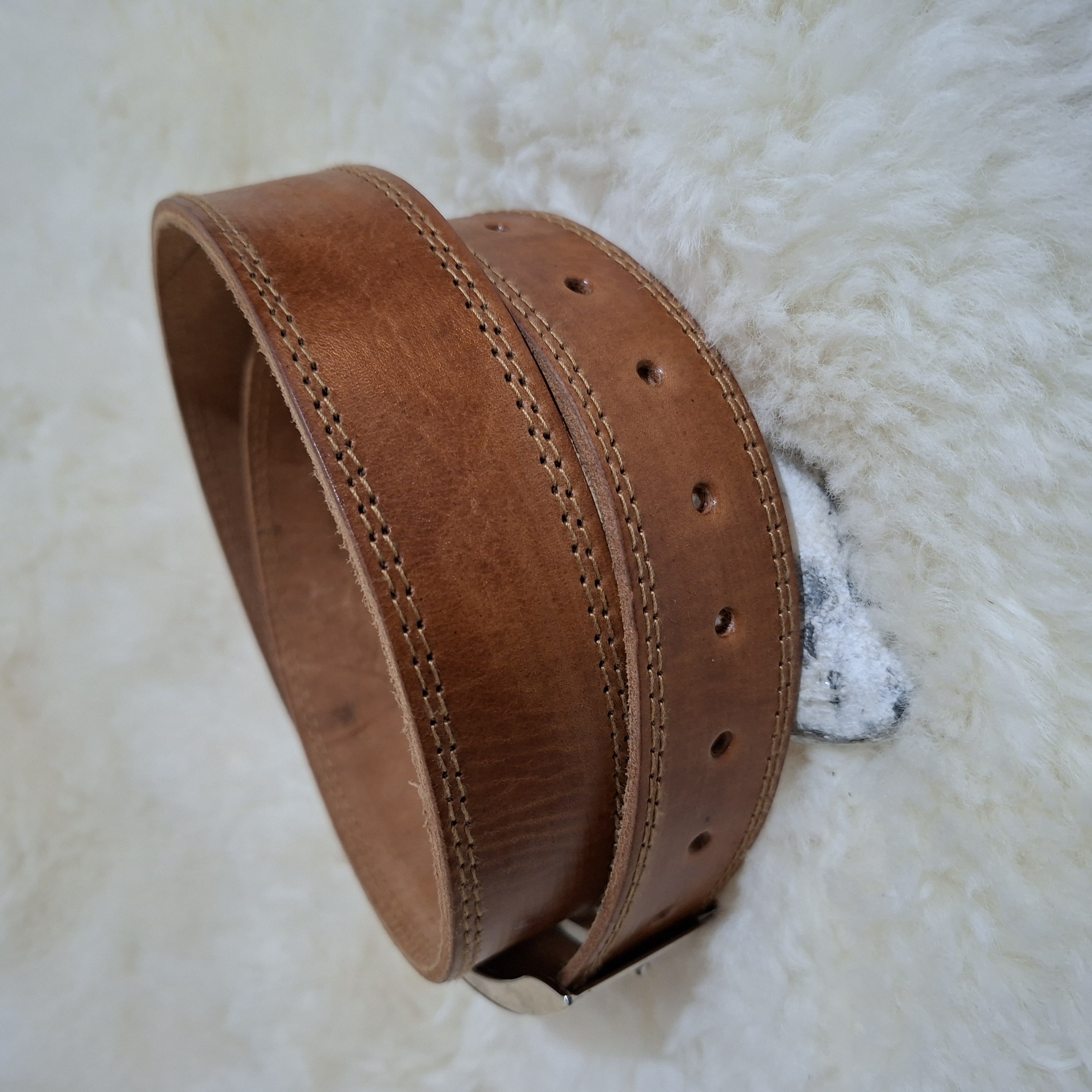 Ceinture en cuir marron