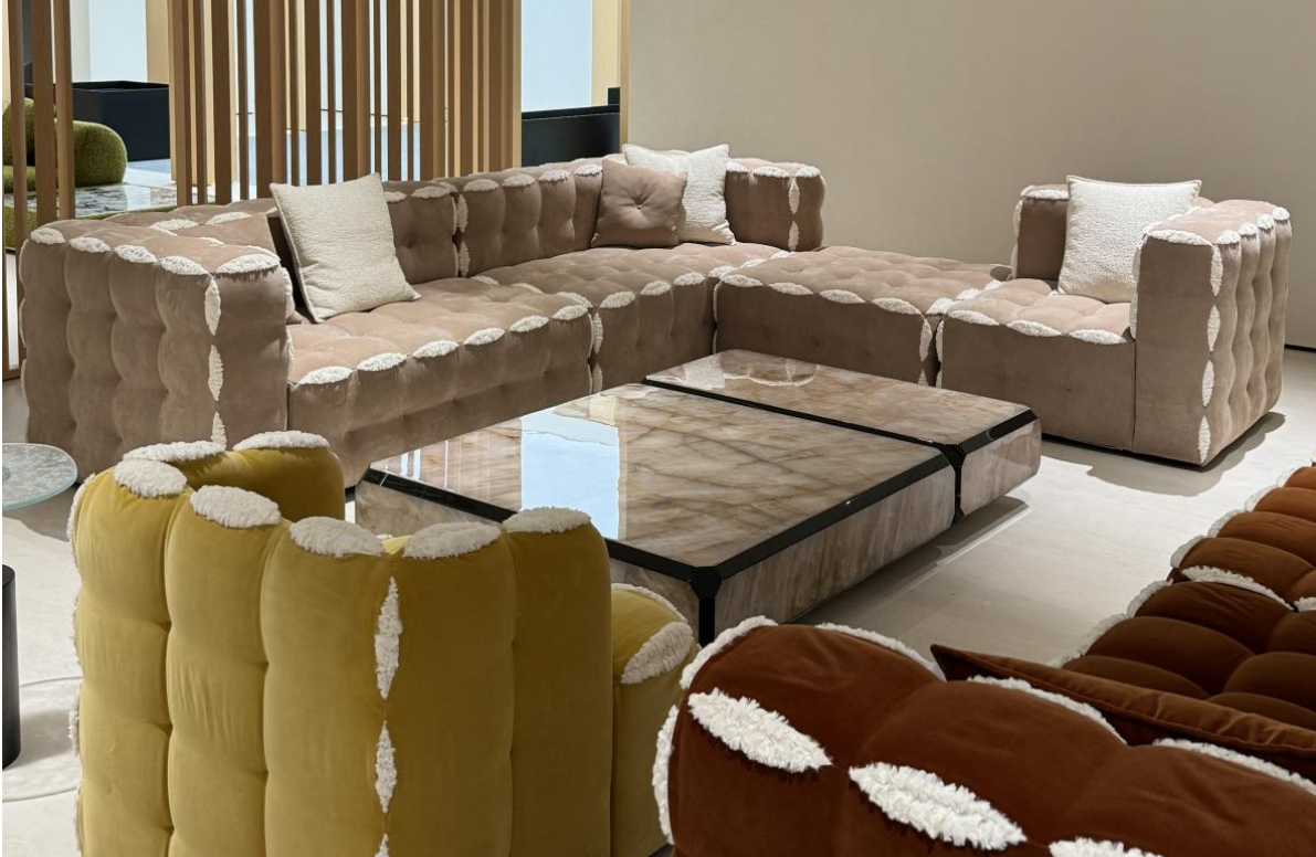 Luxurious Modular Velvet Sofa Set