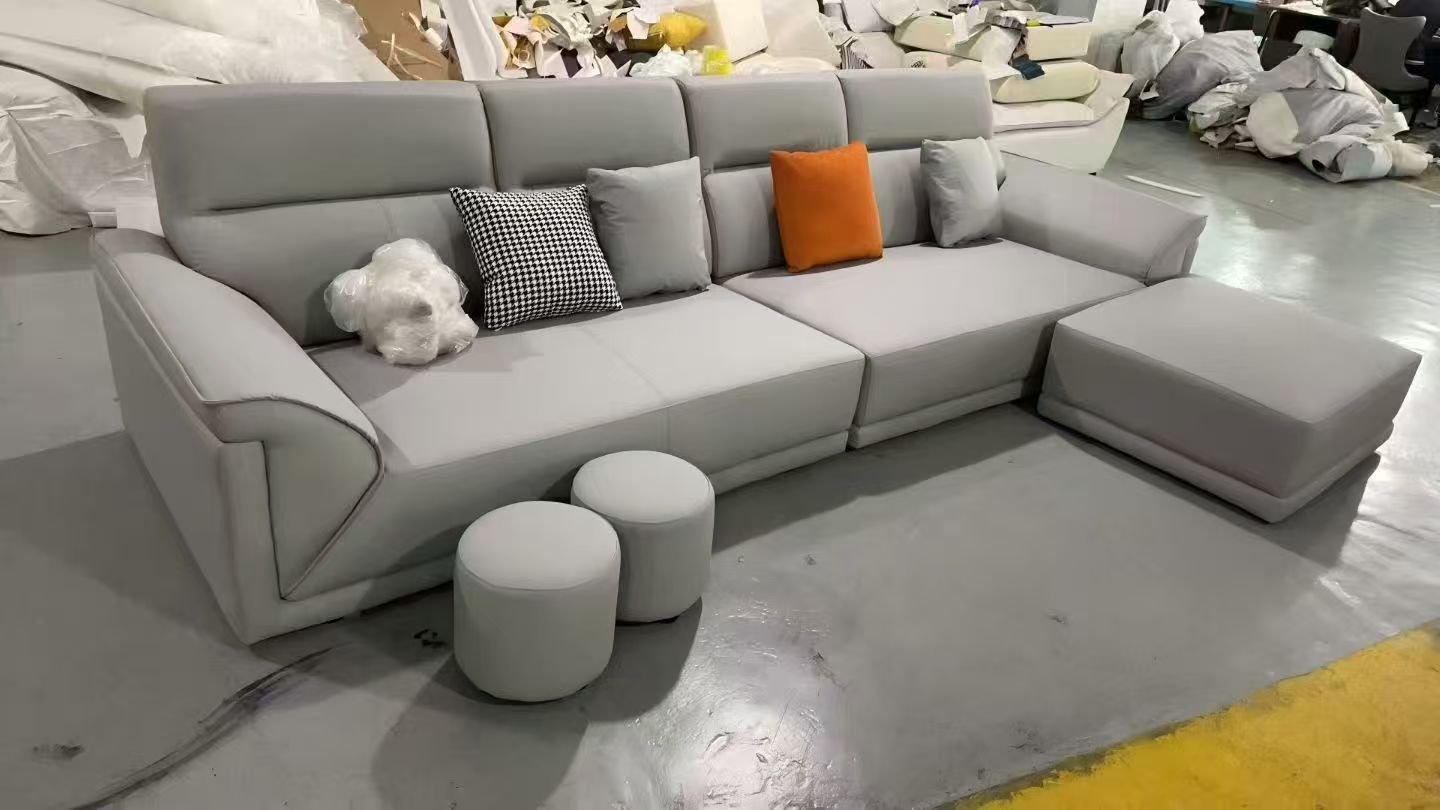 Modern Grey Sectional Sofa Set