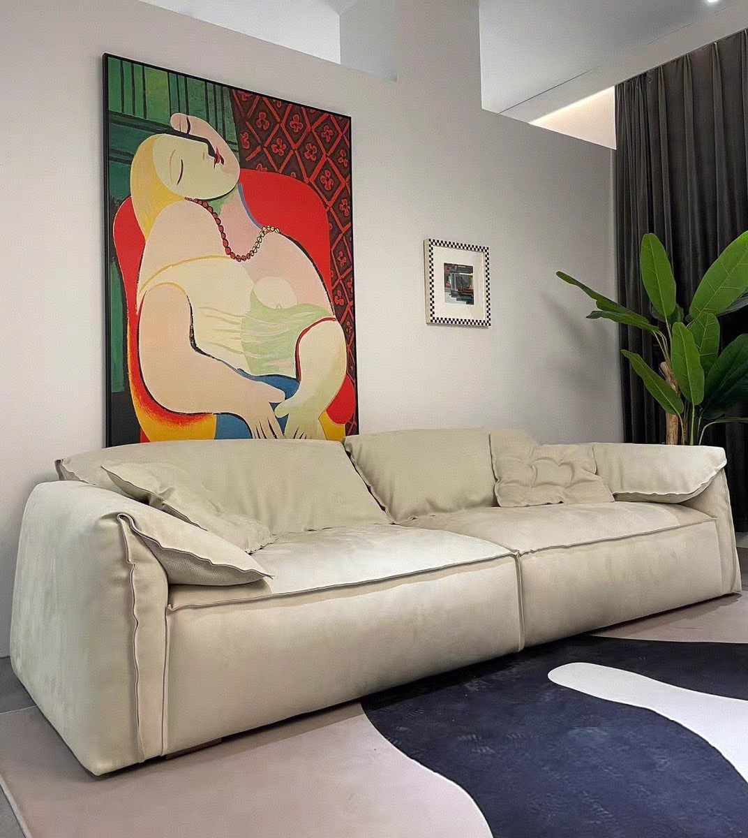 Modern Cream Fabric Sofa